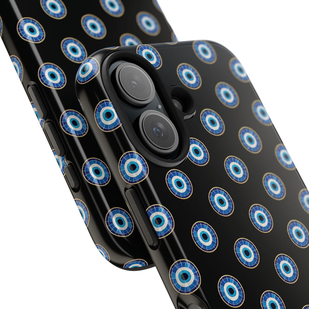 Evil Eye Pattern Tough Phone Case — Protective Blue Nazar Design