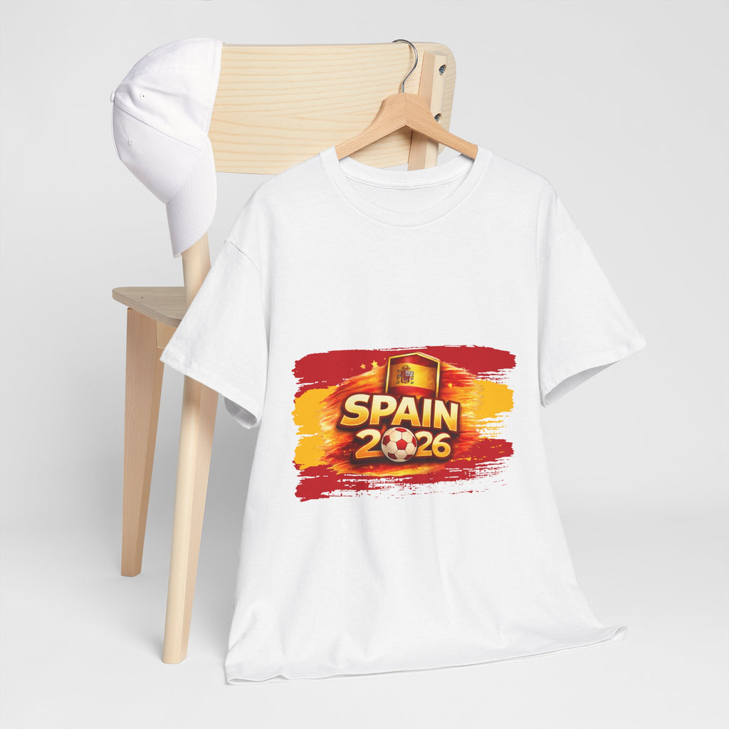 Spain 2026 Soccer Fan T‑Shirt — Spanish Flag Cup Supporter Tee