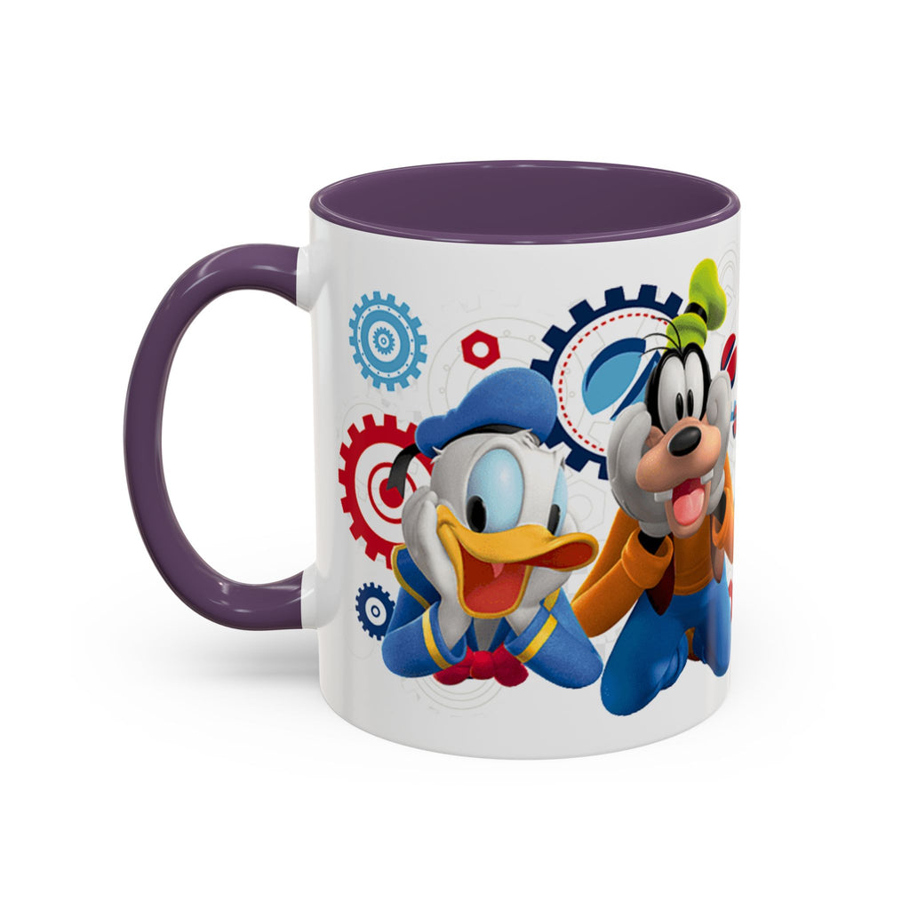 Disney Mickey & Friends Accent Coffee Mug – Mickey, Goofy & Pluto Cartoon Gift (11oz)
