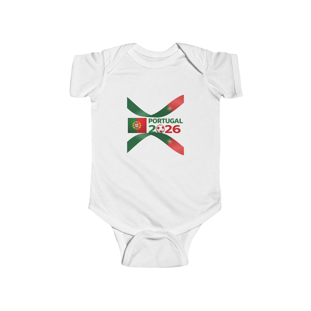 Portugal 2026 Baby Bodysuit — Portuguese Flag Infant Onesie