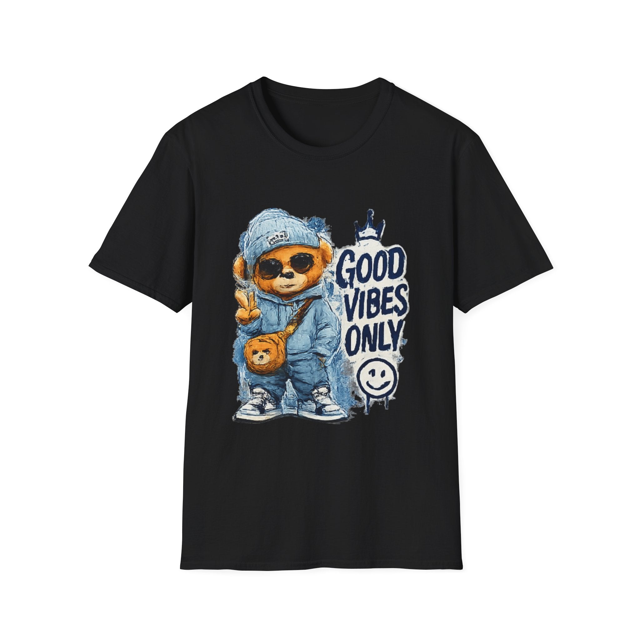 Good Vibes Only Bear T-Shirt — Cute Streetwear Graphic Tee