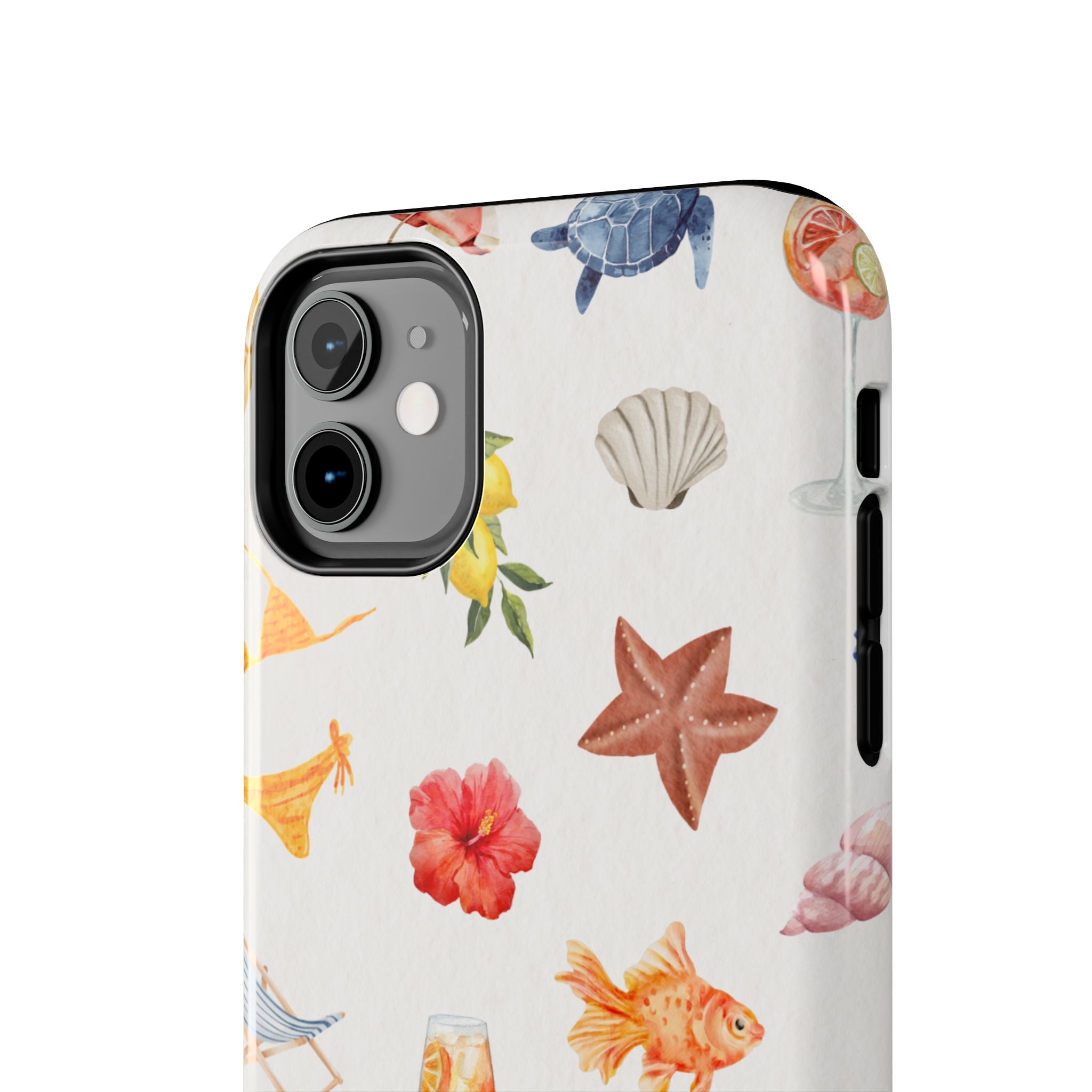 Summer Seashells Pattern Tough Phone Case — Beach Vacation Phone Cover