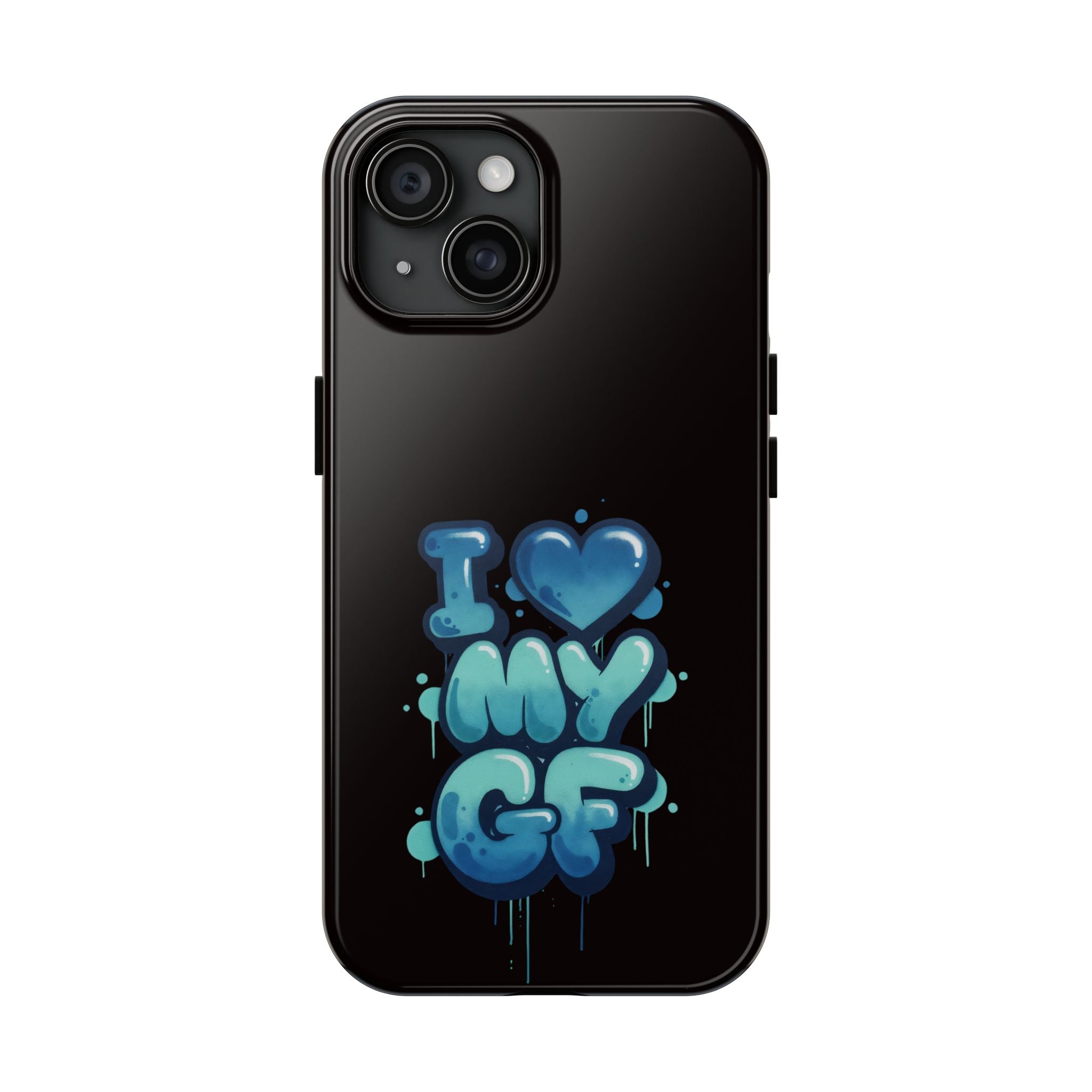 I Love My GF Phone Case — Protective Glossy "I  My GF" Design
