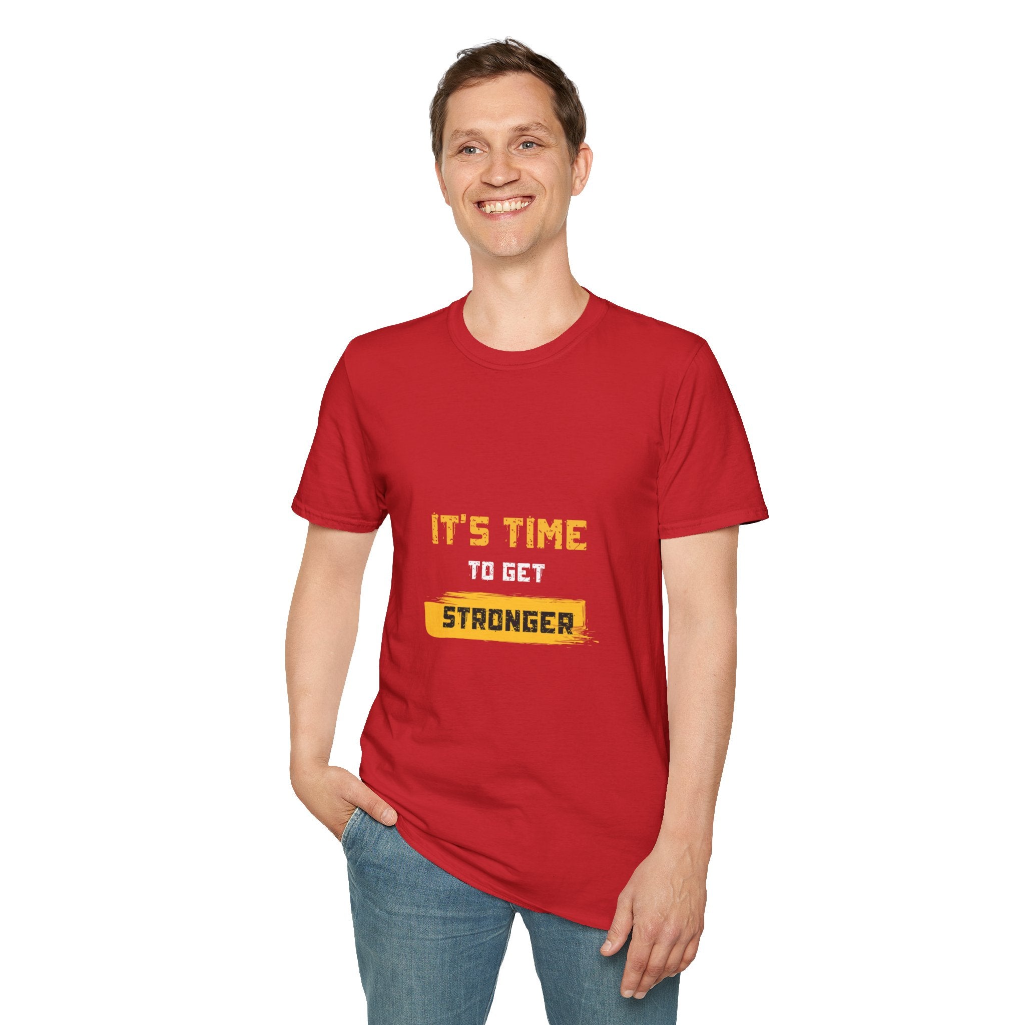 It’s Time To Get Stronger T-Shirt – Motivational Fitness Tee