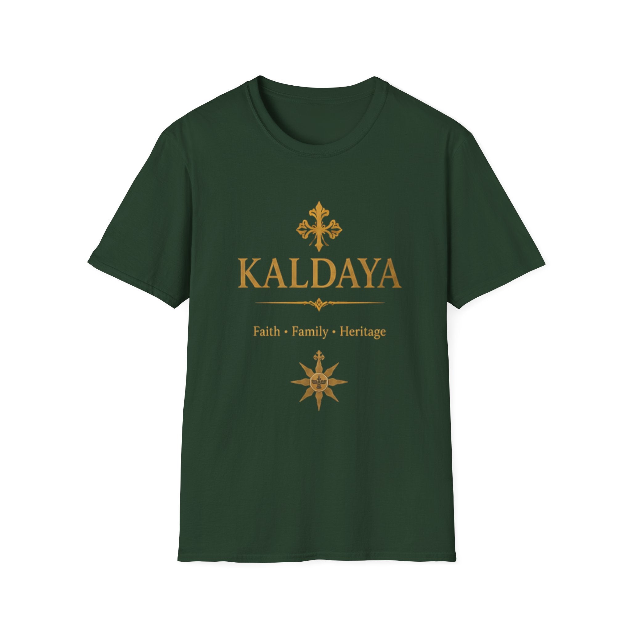 KALDAYA Gold Logo T‑Shirt — Elegant Faith & Heritage Tee