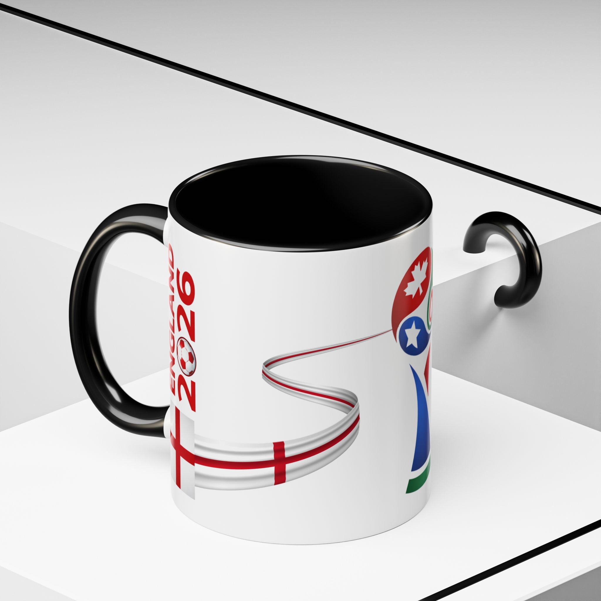 England 2026 Soccer Cup Accent Coffee Mug