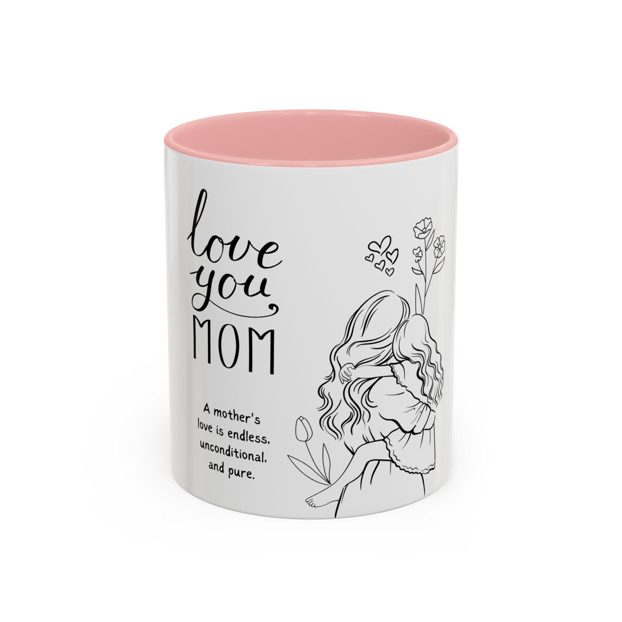 I love you mom Accent Coffee Mug (11, 15oz)