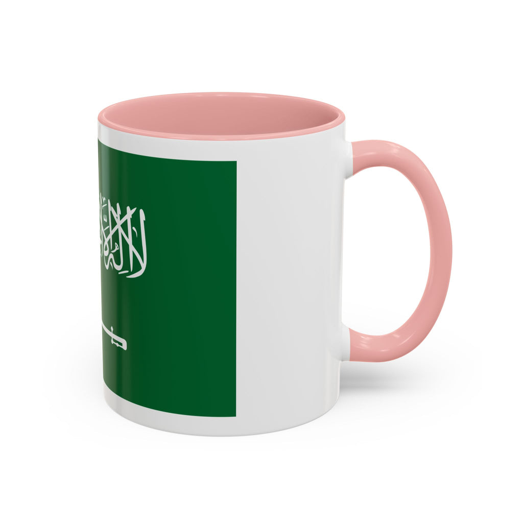 Saudi Arabia Flag Accent Coffee Mug — Patriotic 11/15oz Ceramic