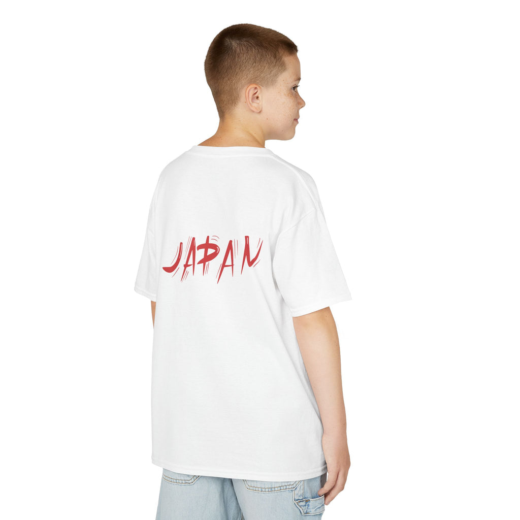 Kids Japan Flag T-Shirt — Red Sun Tee with 'JAPAN' Back Print