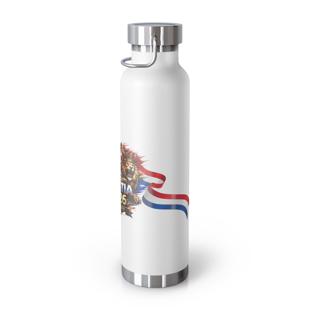 Croatia 2026 Soccer Fan Insulated Water Bottle, 22oz