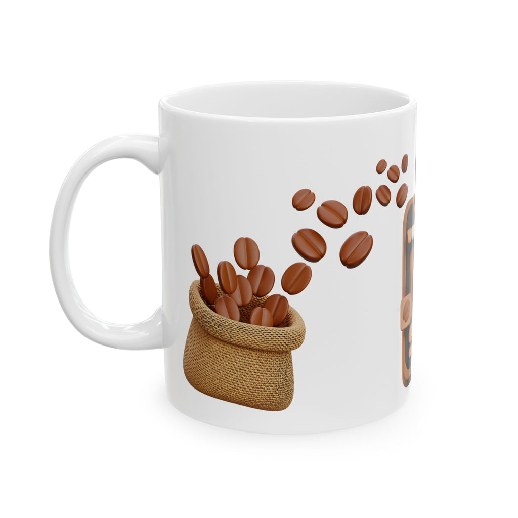 Coffee Order Ceramic Mug — Cute Coffee Phone Design (11oz & 15oz)