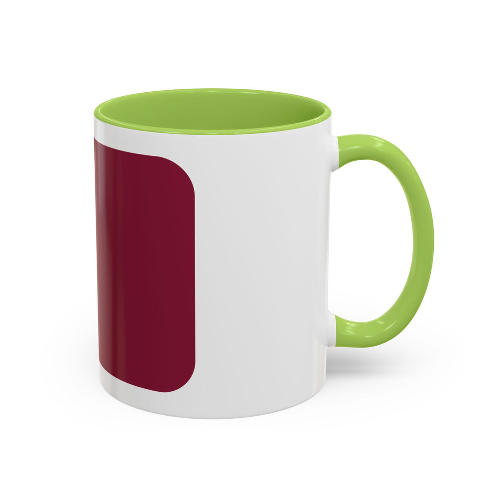 Qatar Flag Accent Coffee Mug – Maroon & White National Pride 11/15oz