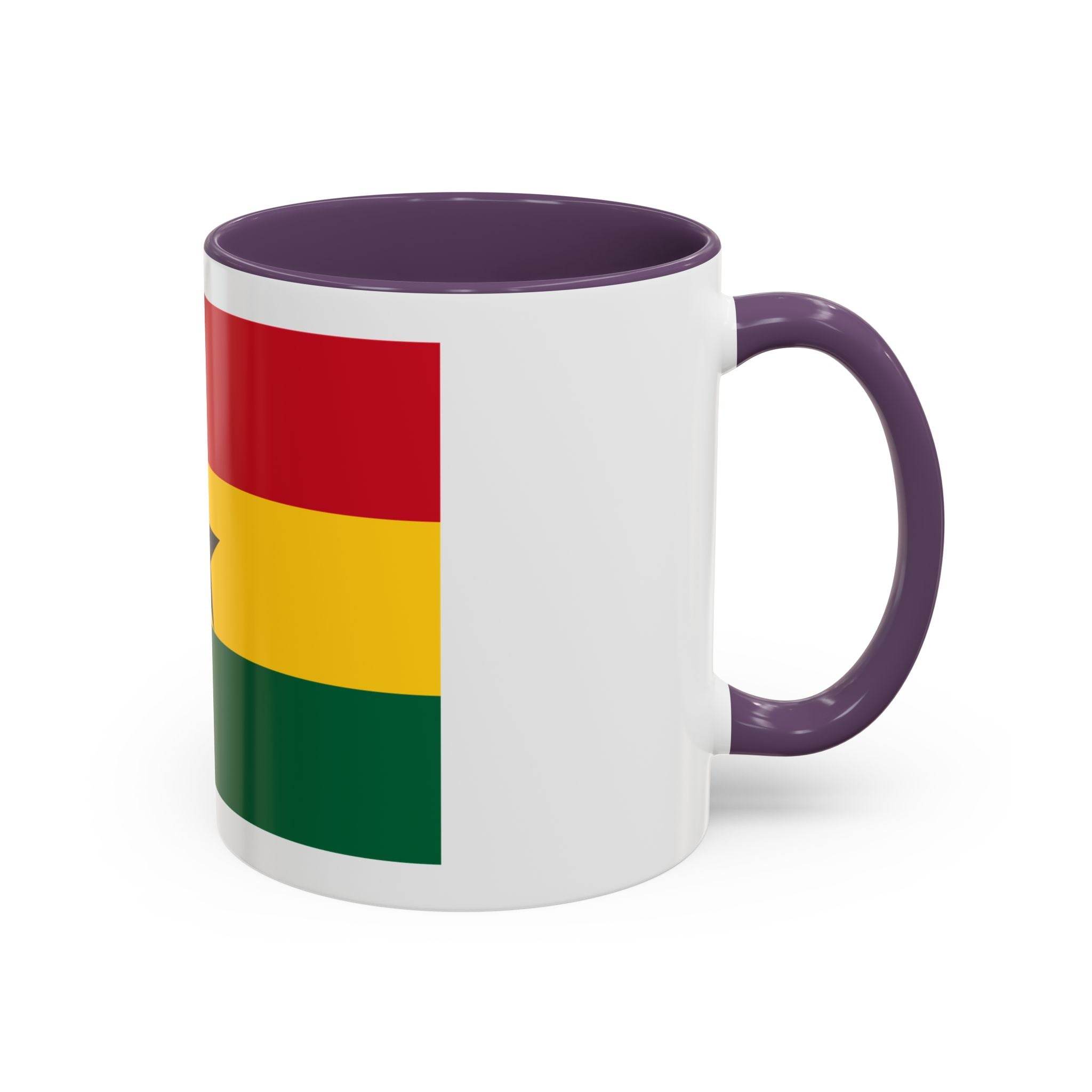 Ghana Flag Accent Coffee Mug – Black Star Red Yellow Green 11/15oz