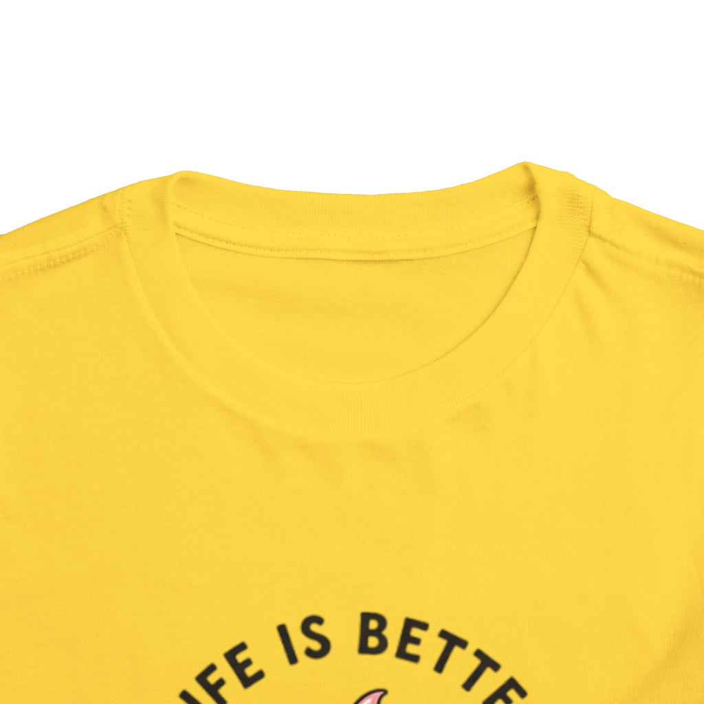 Toddler Tee — "Life Is Better With Ice Cream" Beach Ice Cream Cone Shirt