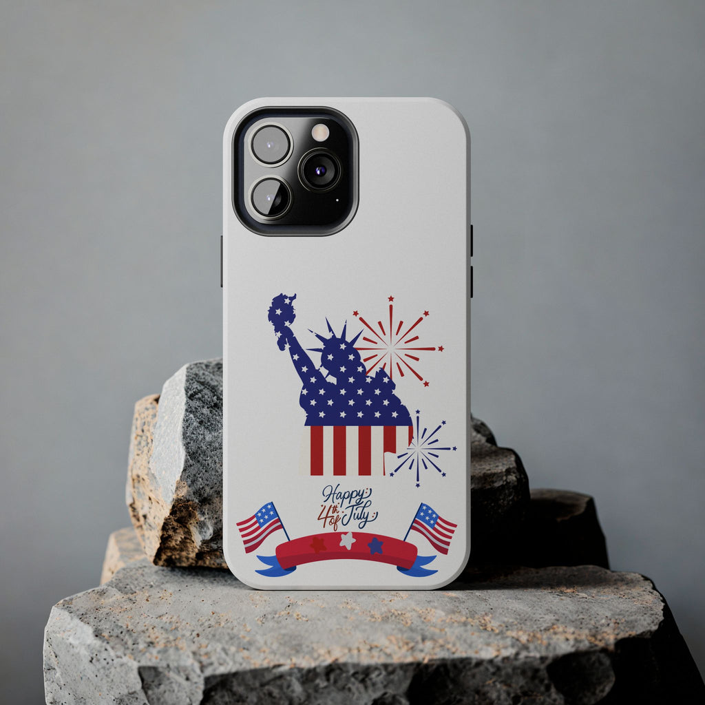 4th of July Tough Phone Case — Statue of Liberty USA Flag Design