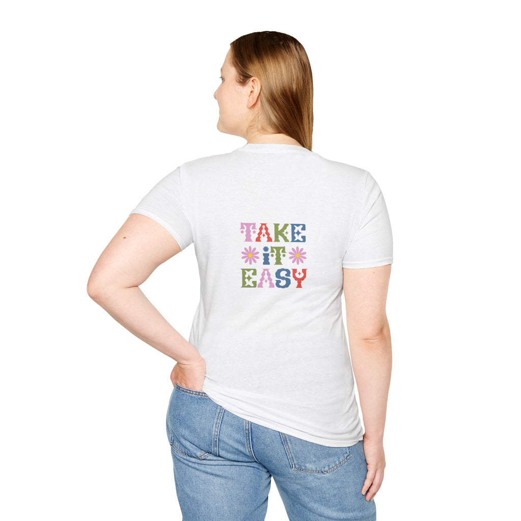 Love & Take It Easy Floral Graphic T-Shirt — Retro Hippie Vibes