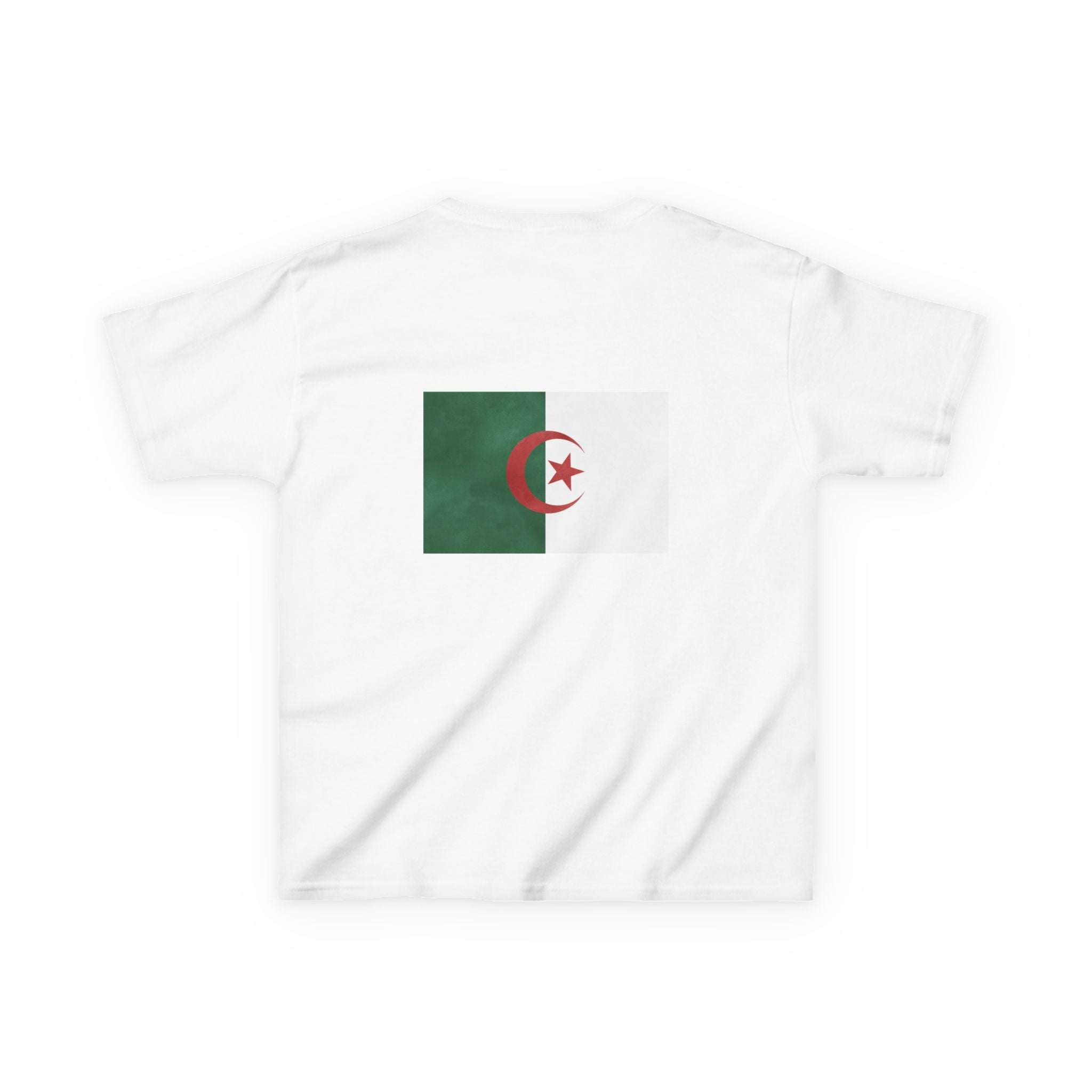Algeria Kids T‑Shirt – Cup Trophy & Flag Soccer Tee