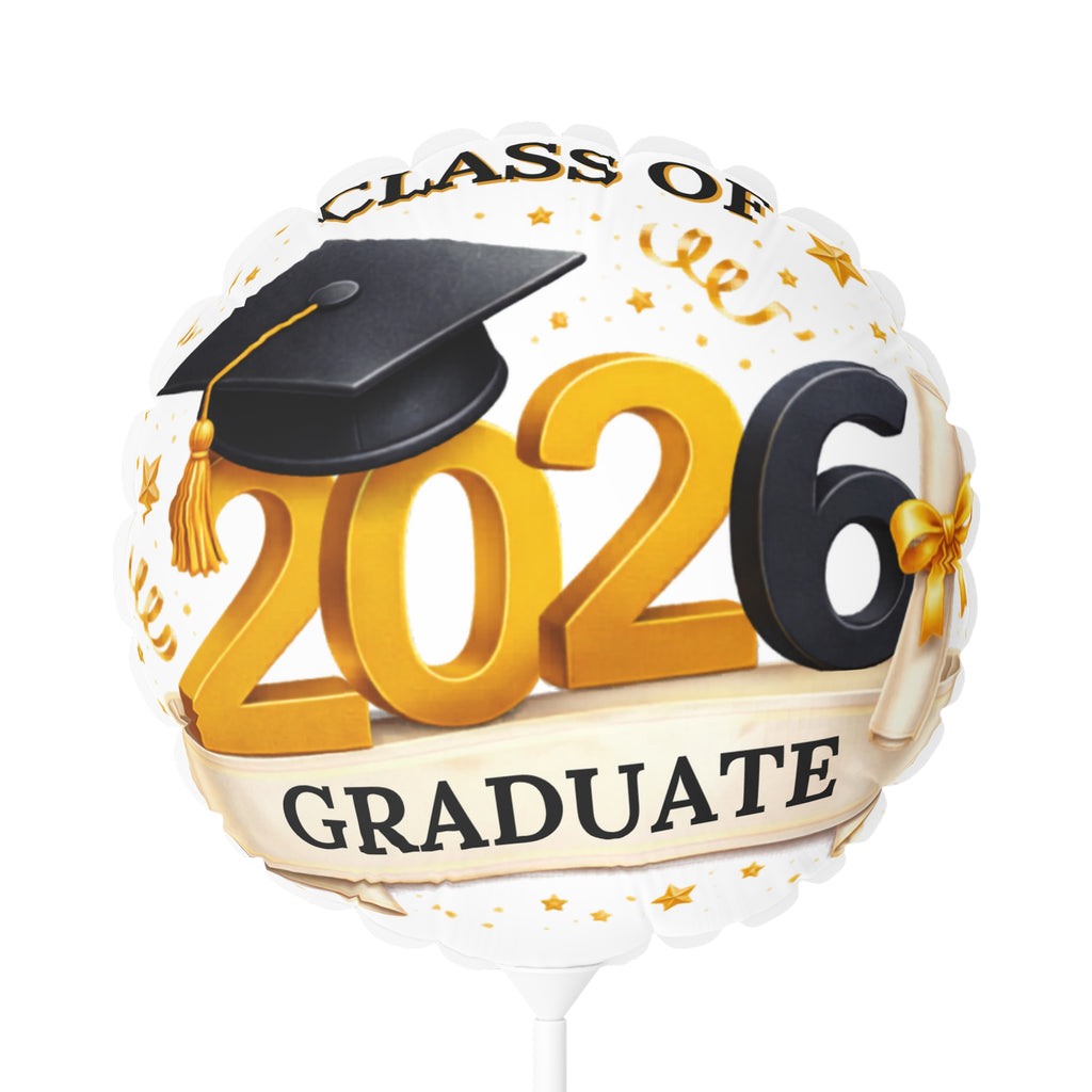 Class of 2026 Graduate Balloon — 11" Round/Heart-Shaped Graduation Balloon