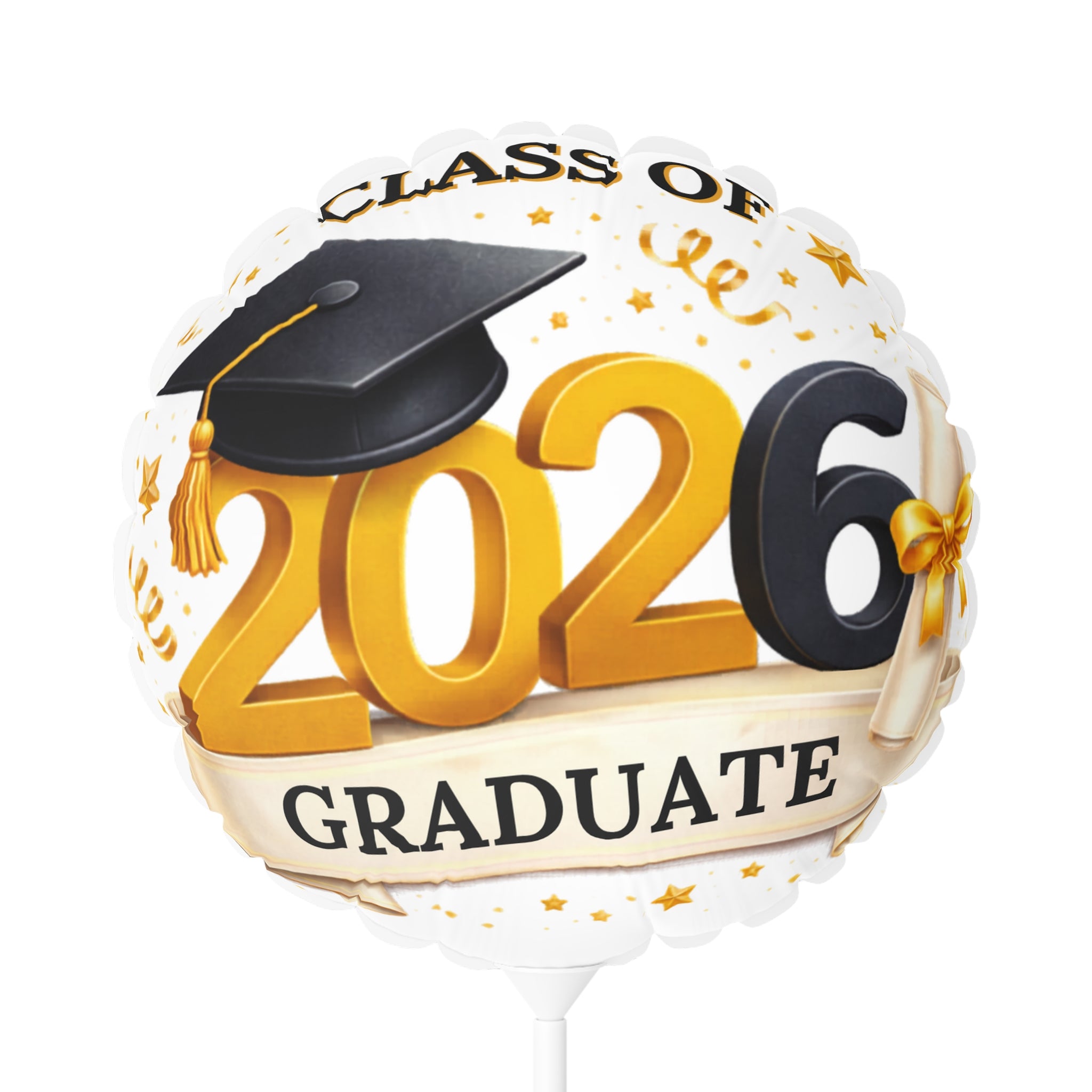 Class of 2026 Graduate Balloon — 11" Round/Heart-Shaped Graduation Balloon