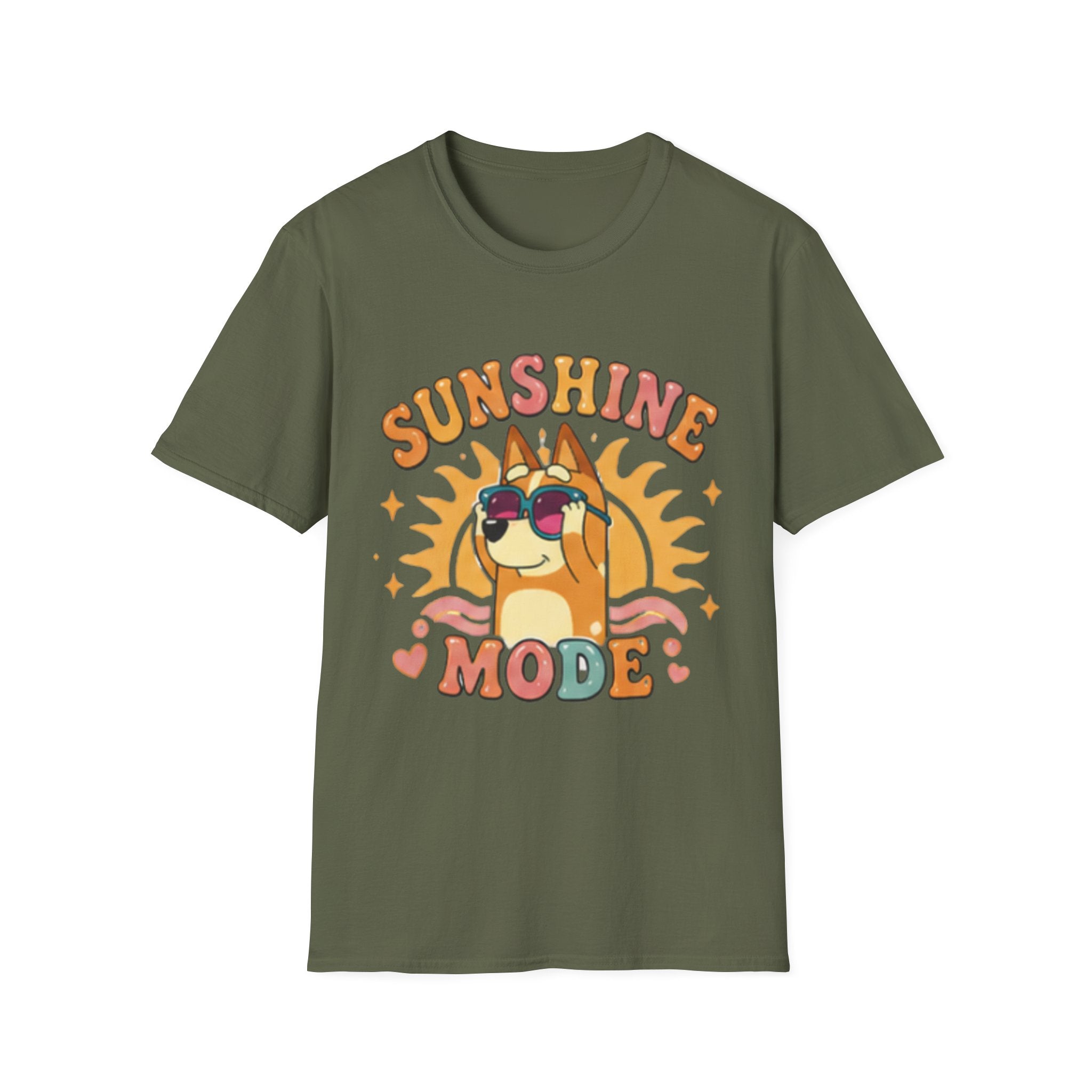 Sunshine Mode T-Shirt — Retro Sunglasses Dog Graphic