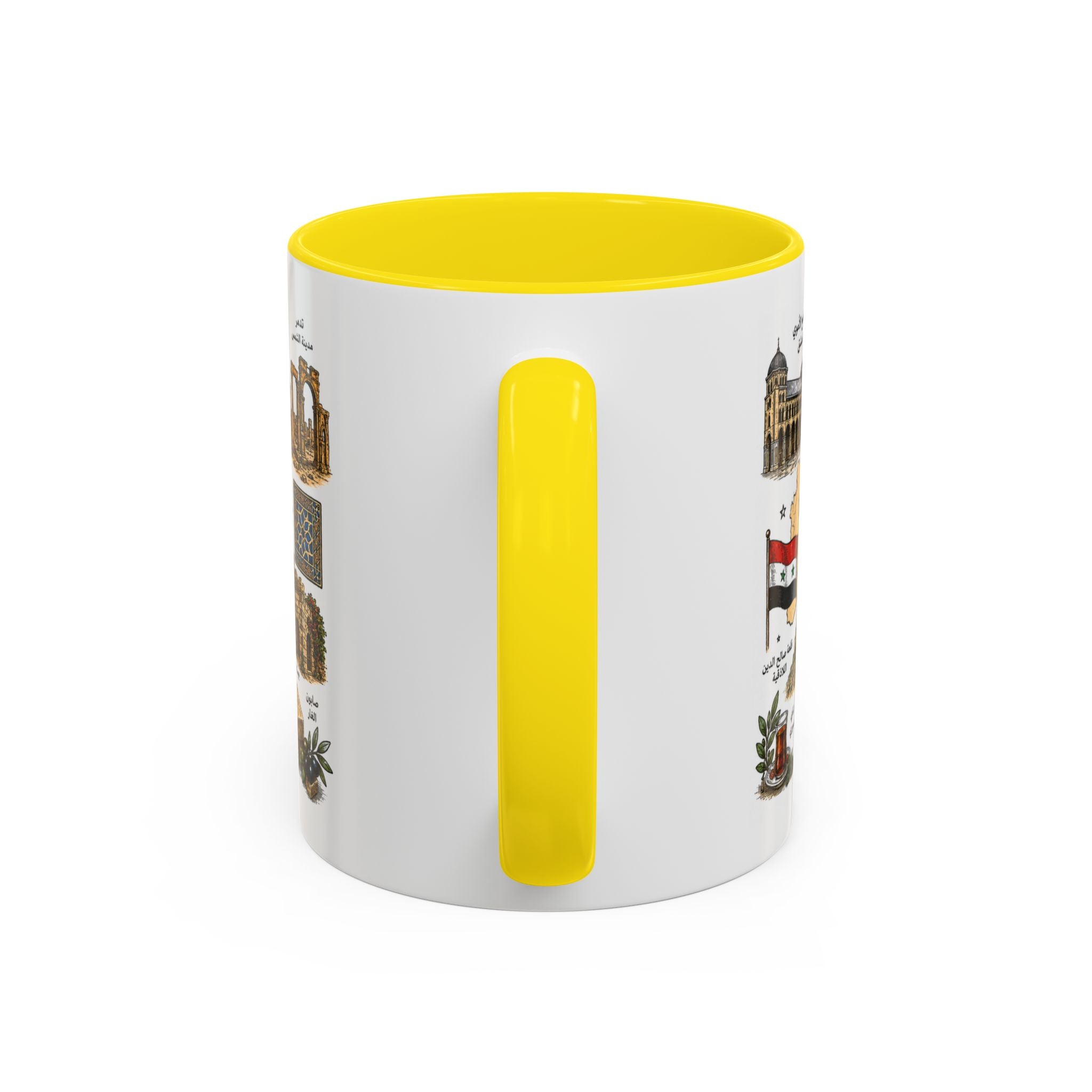Syria Illustrated Coffee Mug — Landmarks & Traditions Accent Mug (11oz)