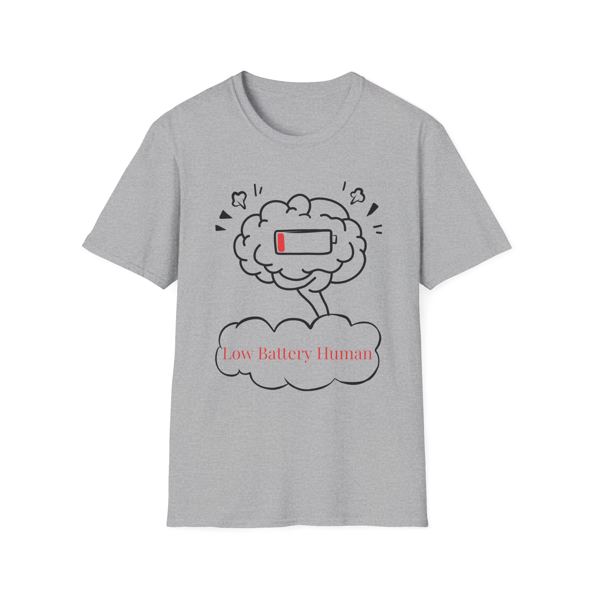 Low Battery Human Unisex Softstyle T-Shirt
