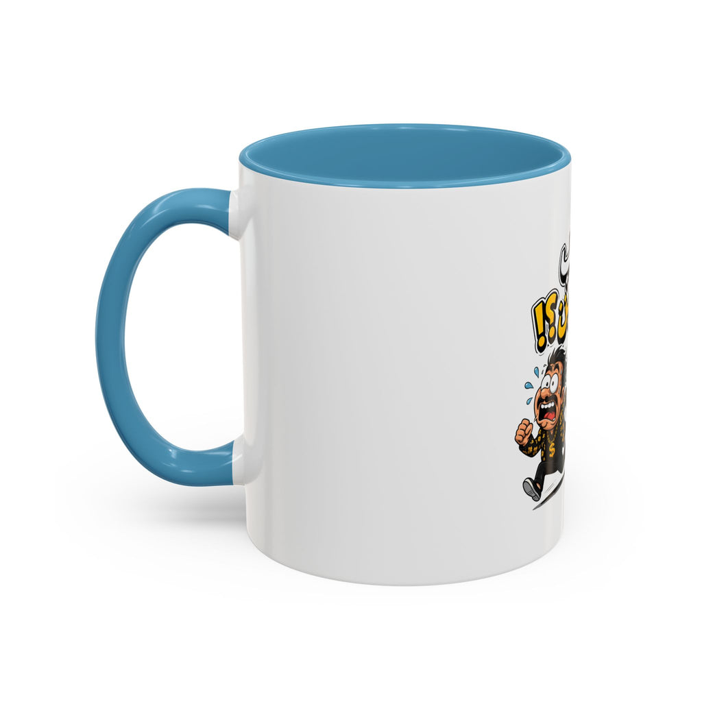 Arabic Funny Escape From Bills Coffee Mug — ‘اهرب على فين؟!’ Accent Mug