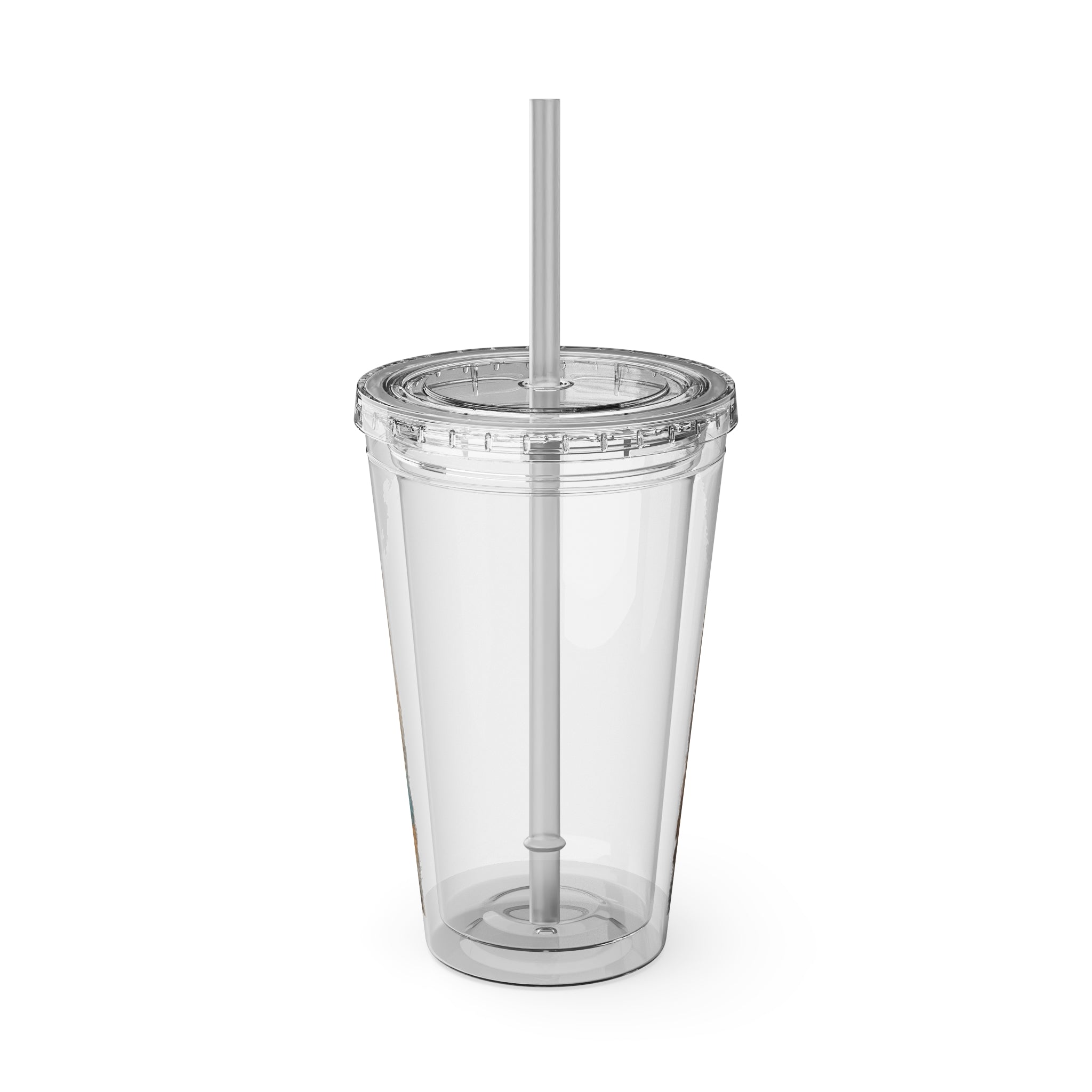 16oz Art Deco Goddess Tumbler with Straw — Middle Eastern Cityscape Design