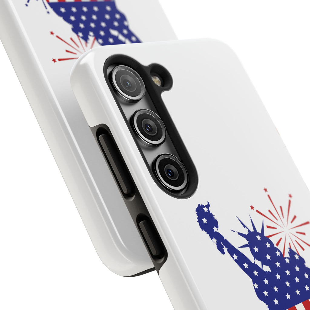 4th of July Tough Phone Case — Statue of Liberty USA Flag Design