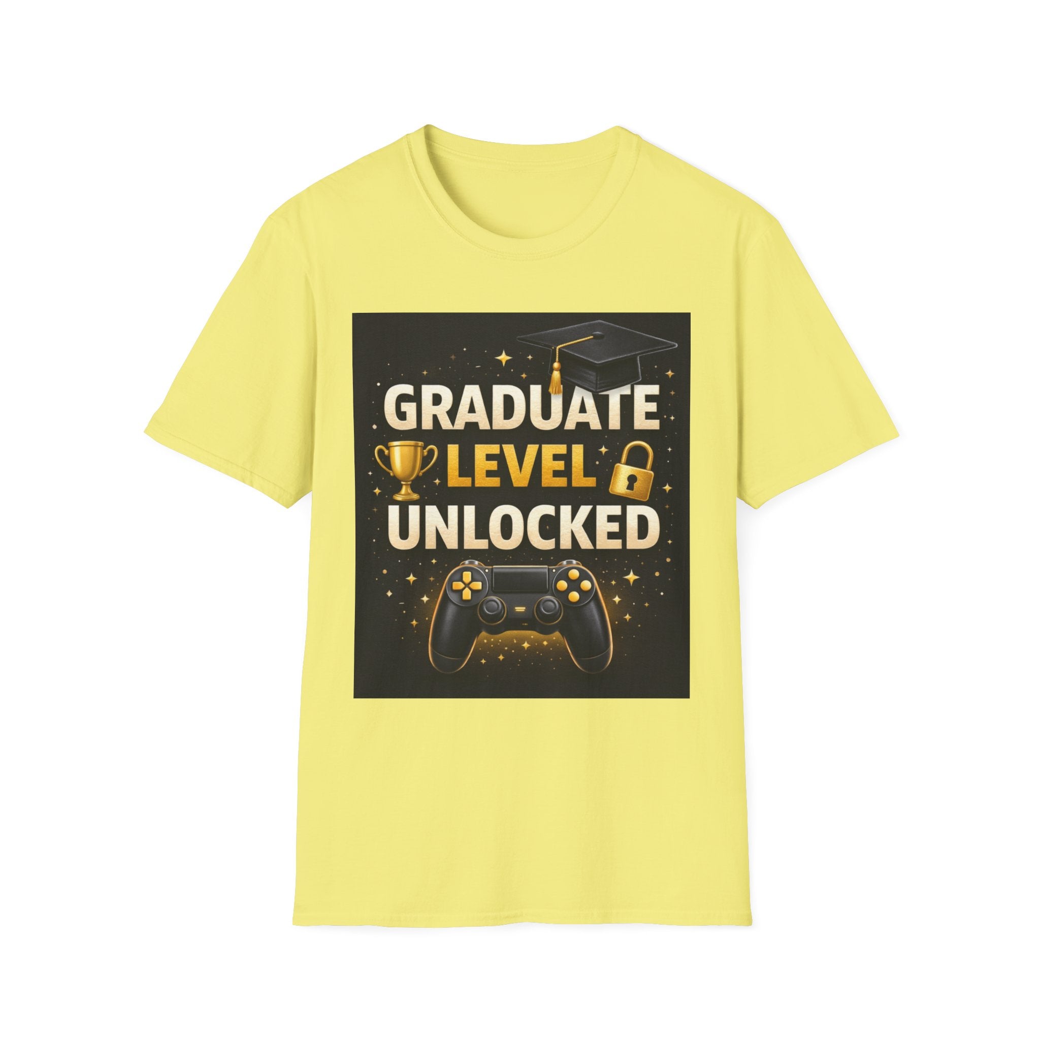Graduate Level Unlocked T-Shirt — Gamer Graduation Tee