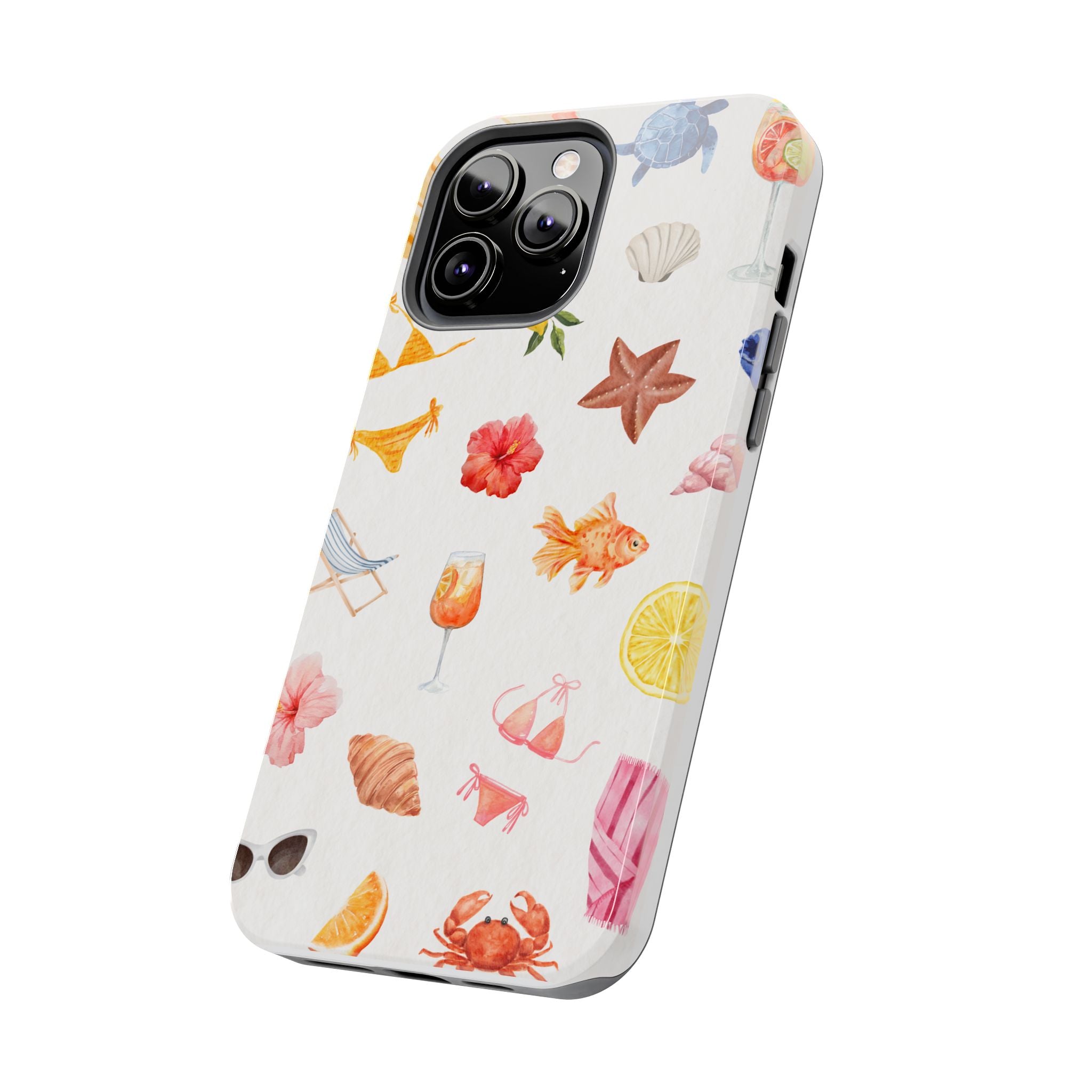 Summer Seashells Pattern Tough Phone Case — Beach Vacation Phone Cover