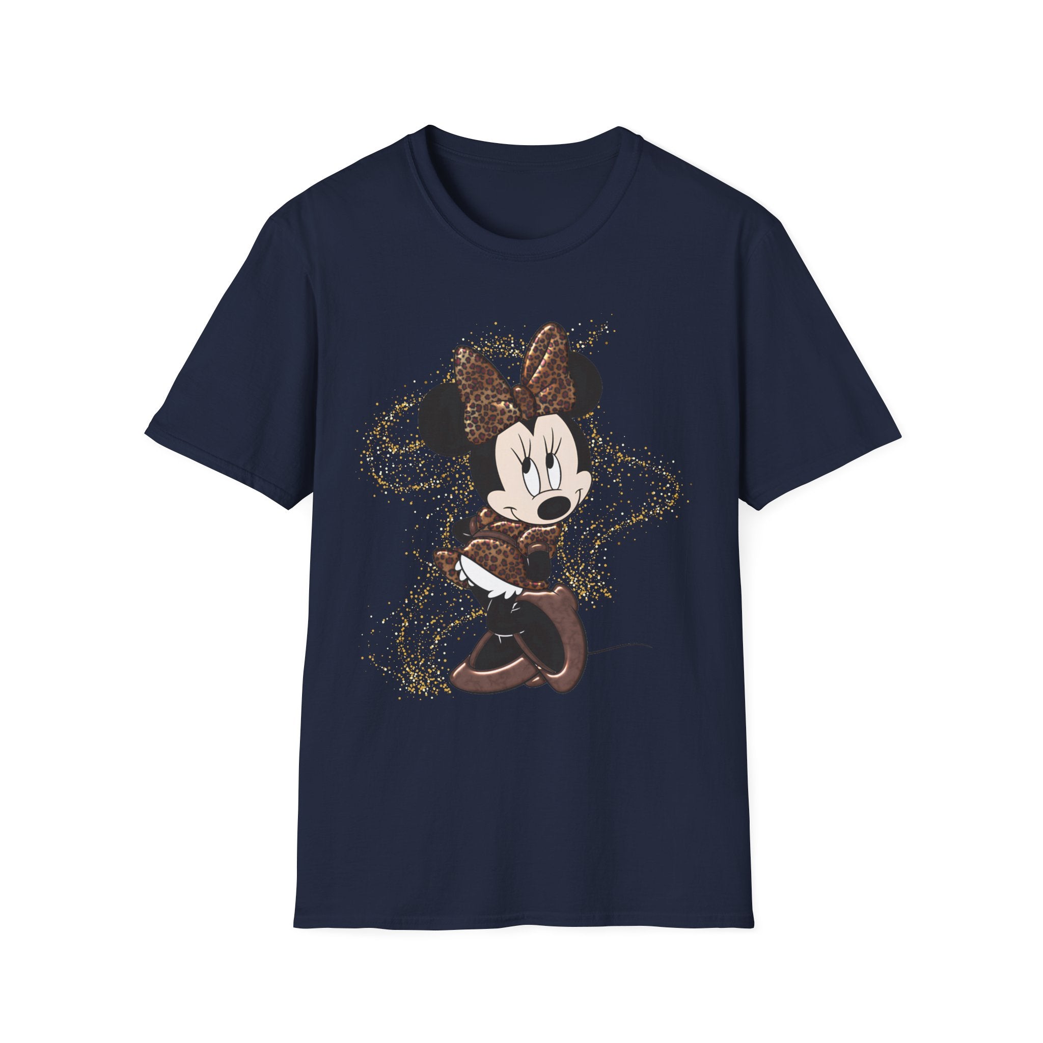 Minnie Mouse Brown Glitter Graphic T-Shirt
