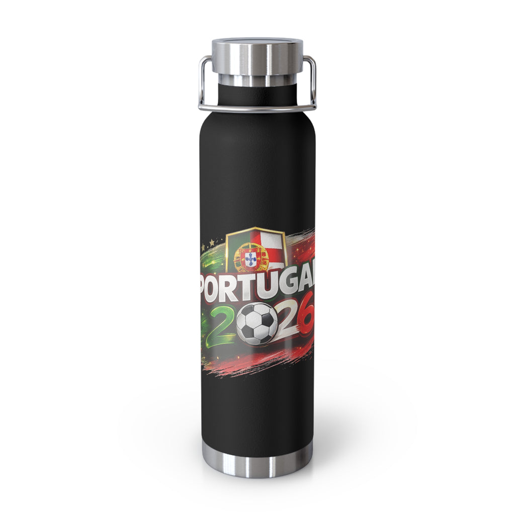 Portugal 2026 Soccer Stainless Bottle — 22oz Insulated Vacuum Tumbler