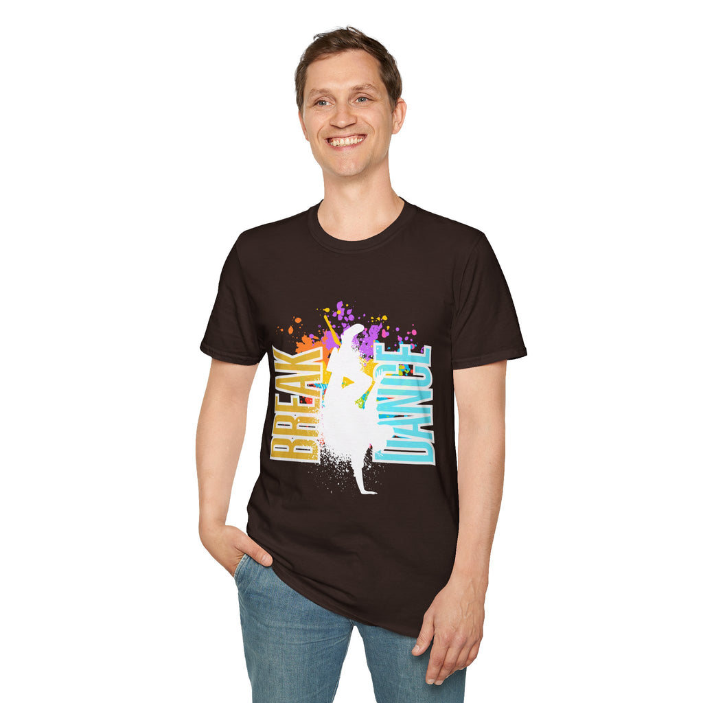 Break Dance T-Shirt – Colorful Splatter B-Boy/B-Girl Street Dance Tee