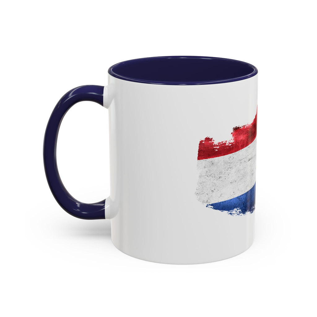 Netherlands Dutch Flag Brushstroke Accent Coffee Mug — 11/15oz