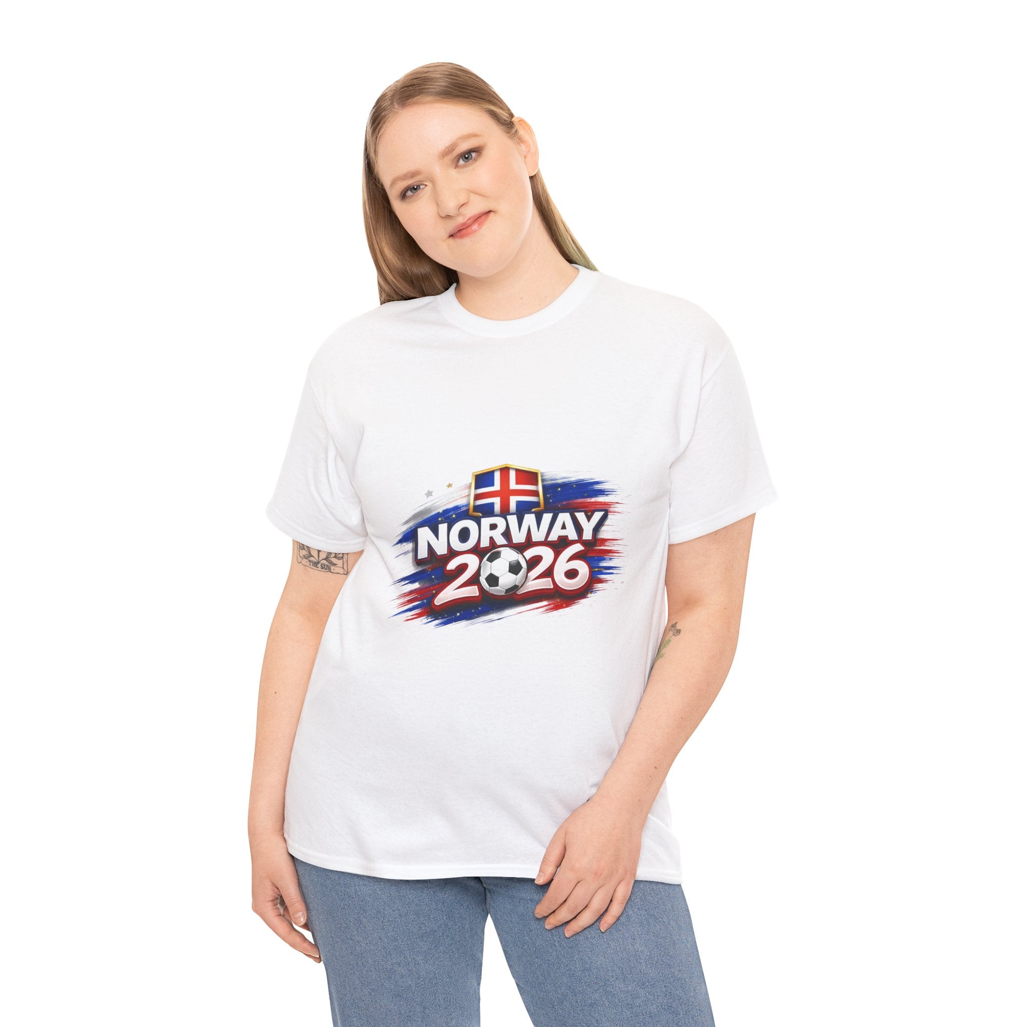 Norway 2026 Football Tee — Norwegian Flag Map Soccer Fan Shirt