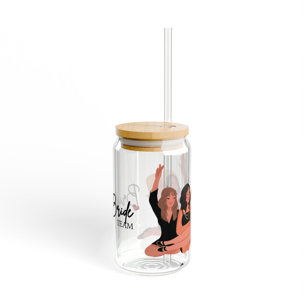 Bride Tribe 16oz Sipper Glass – Bachelorette Party Tumbler with Straw