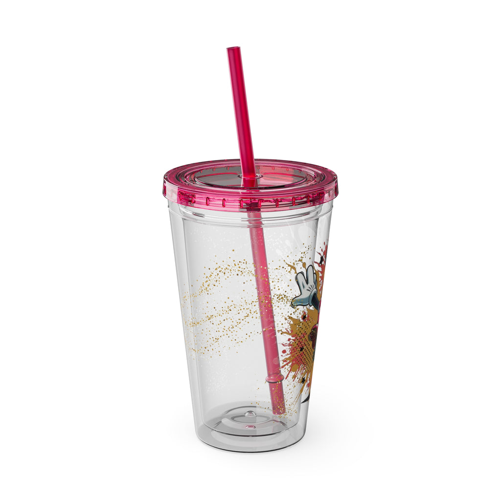 Minnie Mouse Sunsplash 16oz Tumbler with Straw