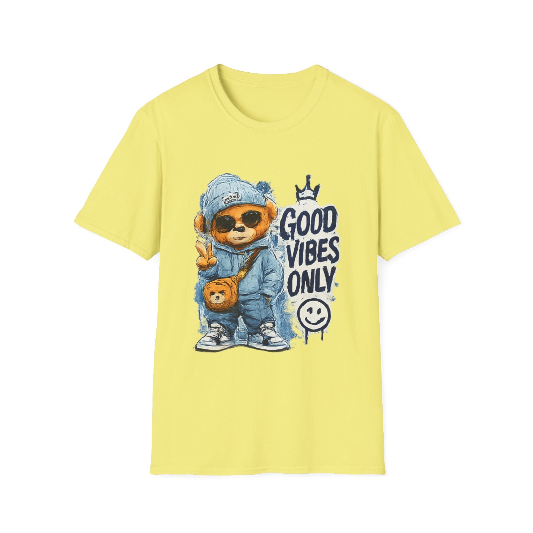 Good Vibes Only Bear T-Shirt — Cute Streetwear Graphic Tee