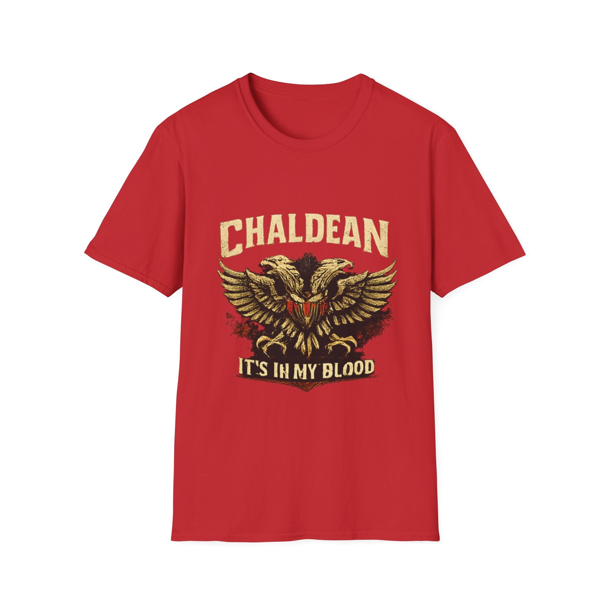 Chaldean Heritage T‑Shirt — "Chaldean It's In My Blood" Patriotic Eagle Tee