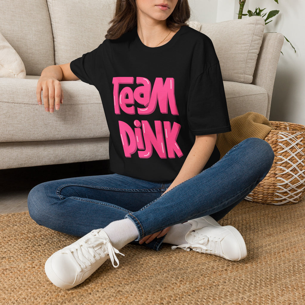 Team Pink T-Shirt — Retro Bold Graphic Tee for Breast Cancer Awareness & Girls’ Events