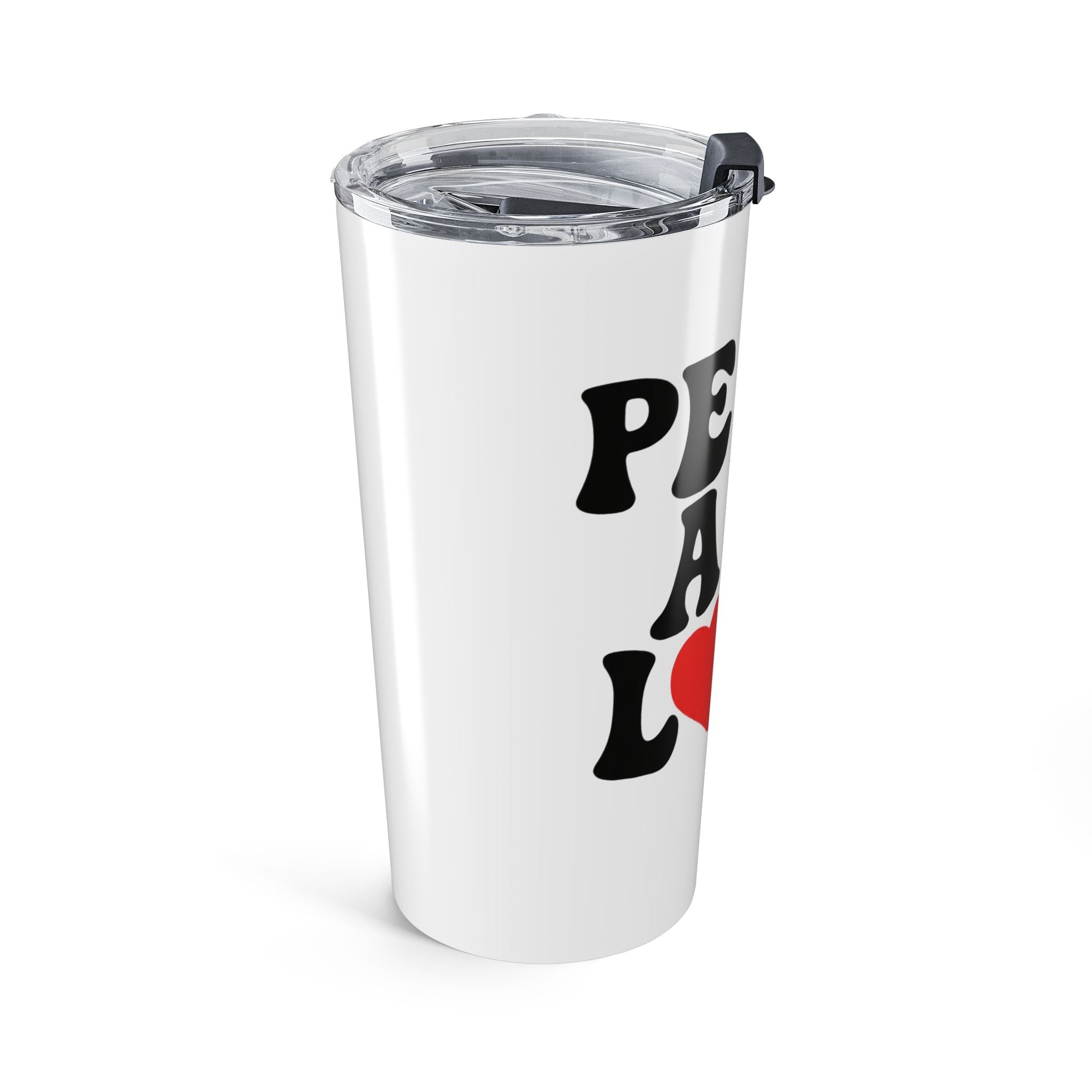 Tumbler — "Peace and Love" 20oz Stainless Travel Tumbler