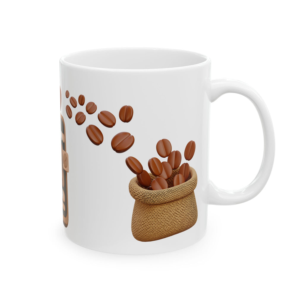 Coffee Order Ceramic Mug — Cute Coffee Phone Design (11oz & 15oz)