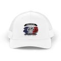 Patriotic Skull Snapback Trucker Cap — USA France Canada Vintage Flag Design