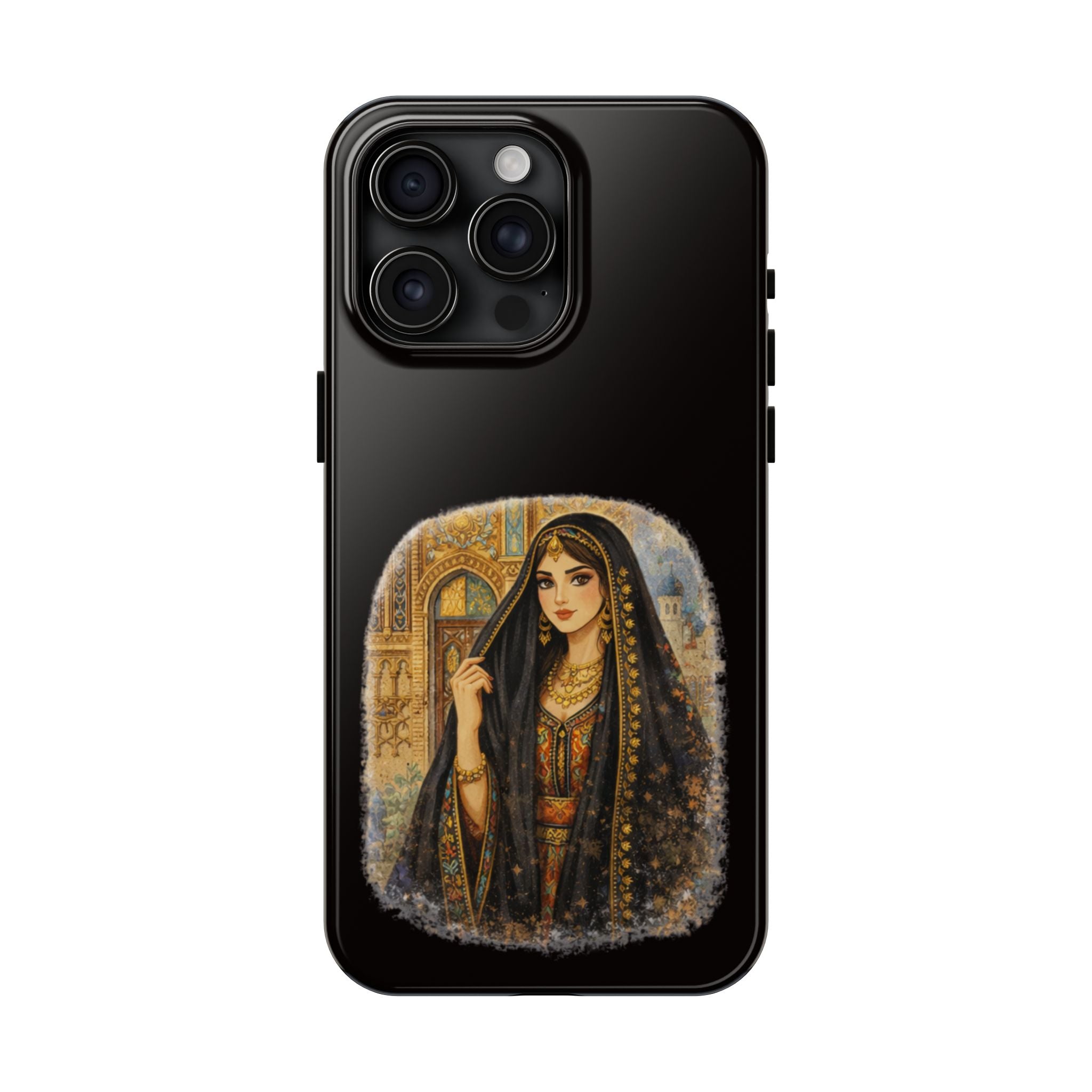 Elegant Persian Princess Tough Phone Case – Vintage Middle Eastern Art iPhone Cover