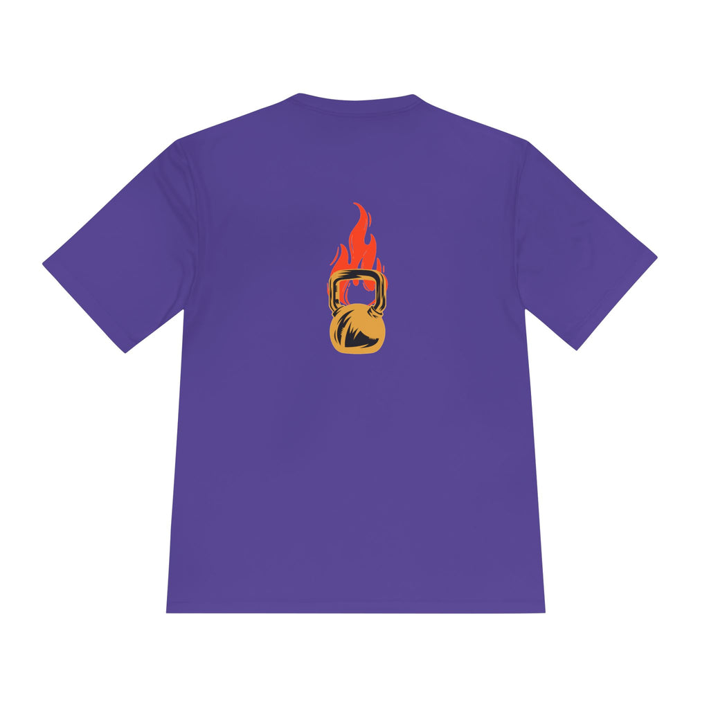 No Days Off Flame Kettlebell Tee — Motivational Gym Workout Shirt