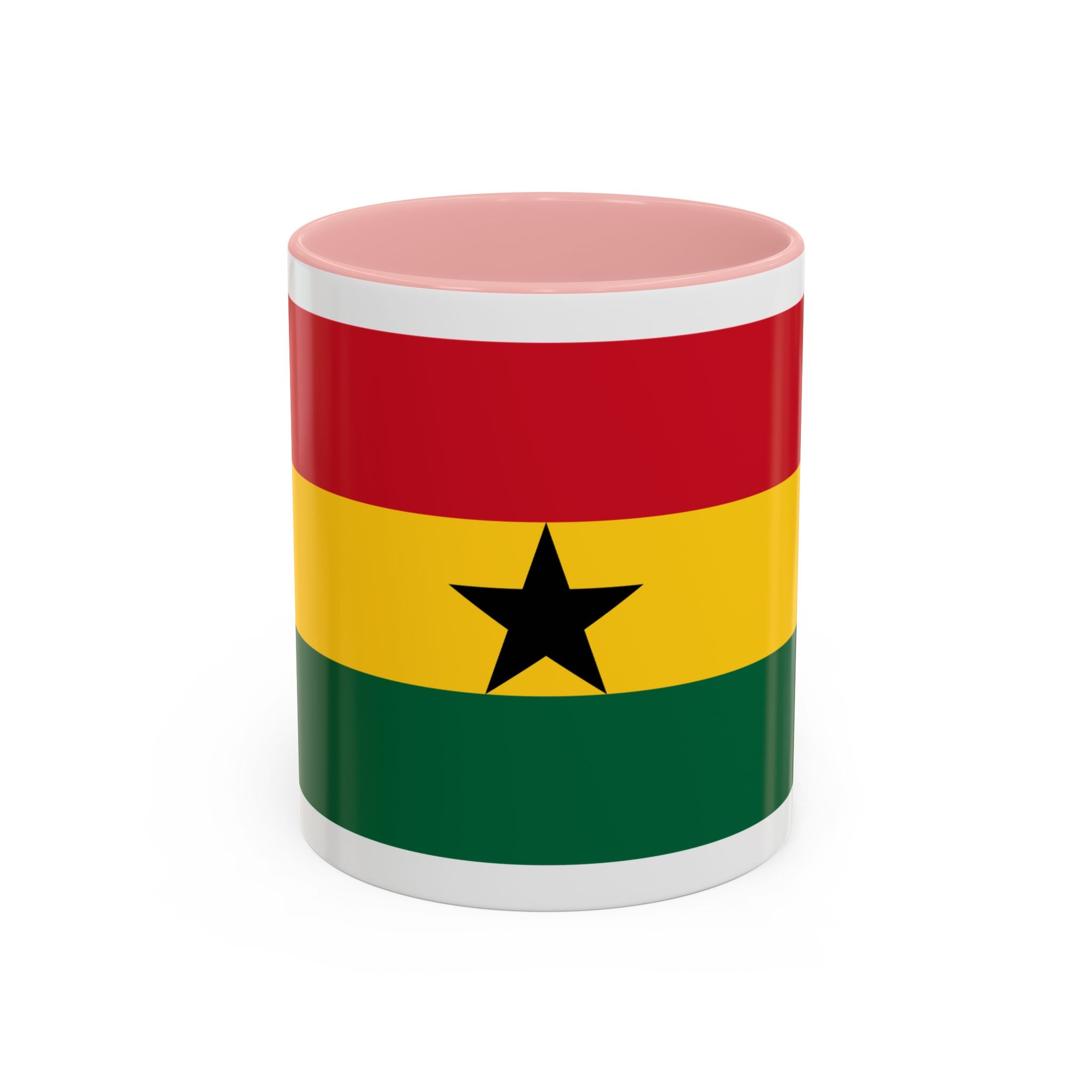 Ghana Flag Accent Coffee Mug – Black Star Red Yellow Green 11/15oz