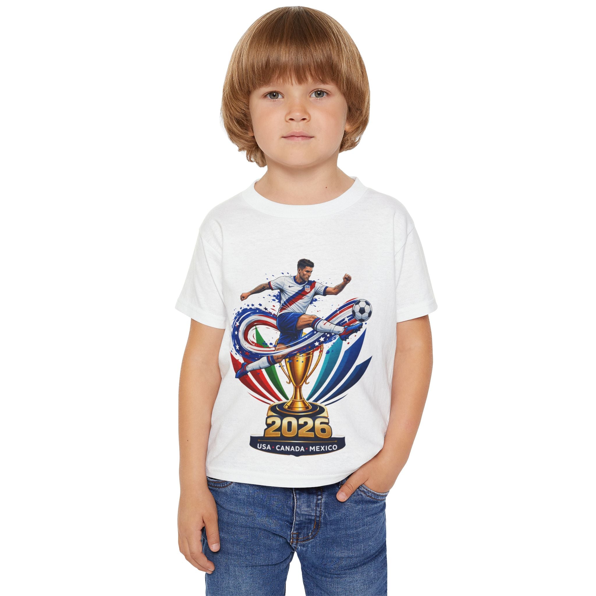 Toddler Soccer Trophy 2026 Playoff T‑Shirt — USA Canada Mexico Cup Vibe
