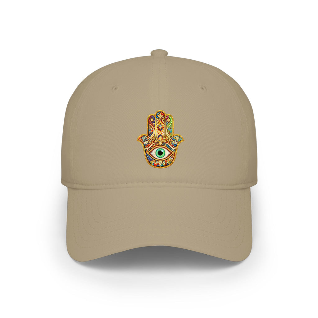 Hamsa Hand Embroidered Baseball Cap – Protective Eye Low Profile Hat