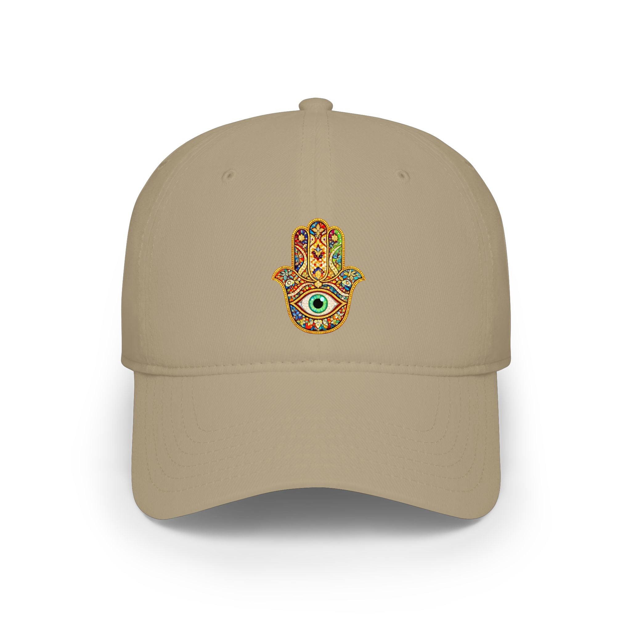 Hamsa Hand Embroidered Baseball Cap – Protective Eye Low Profile Hat